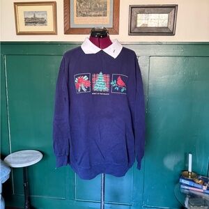 Vintage Bobbie Brooks Holiday Sweatshirt - Fits Medium